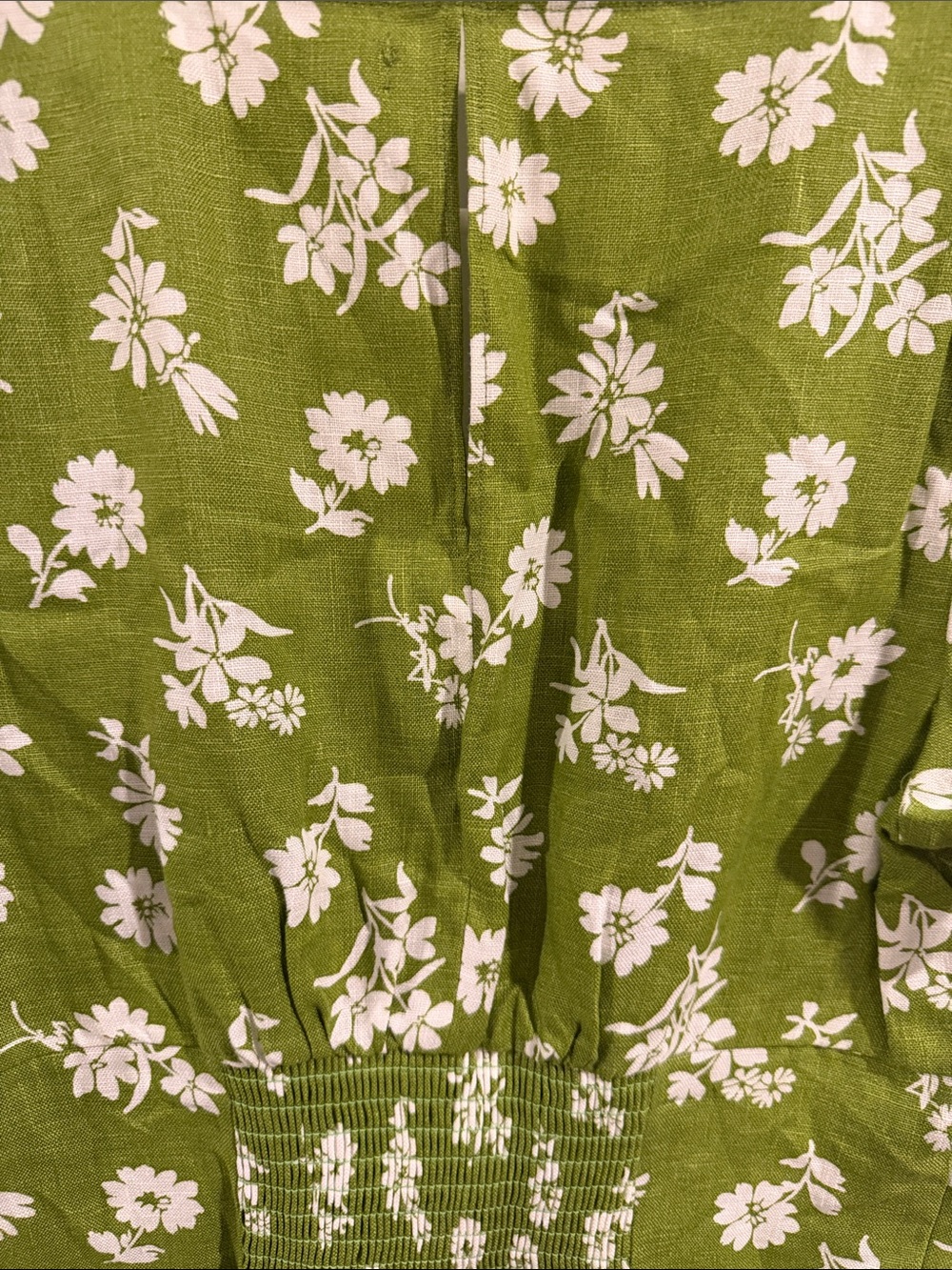 Reformation Pacome Linen Midi Dress in Shiso Green Floral, Size 4 (NWT) - Picture 5 of 5